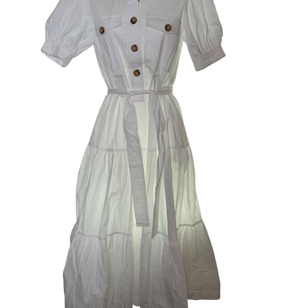 Derek Lam 10 Crosby Buffy Utility Shirt Dress White 00 NWT - Picture 2 of 6